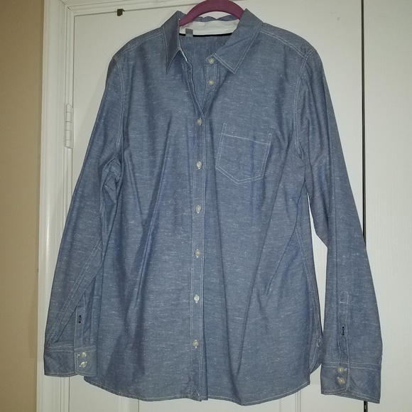 ๐ LINEN LOOK DENIM SHIRT - Picture 1 of 3